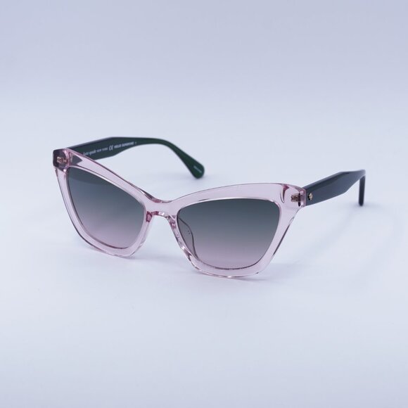 Kate Spade AMELIE/G/S 035J JP Sunglasses Pink Cat Eye Frame, Green Lenses main image 8
